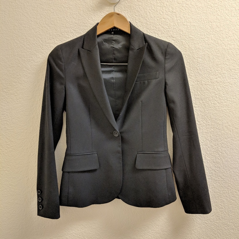 Theory Black Suit Blazer Size 00